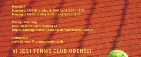 Sommer Camps i Tennis Club Odense 2022
